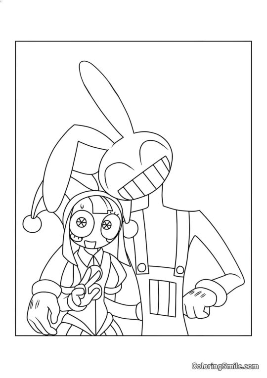 Помні та Джекси в обіймах - Розмальовка