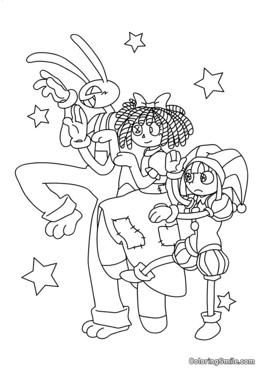 Джекси, Рагата та Помні - Розмальовка