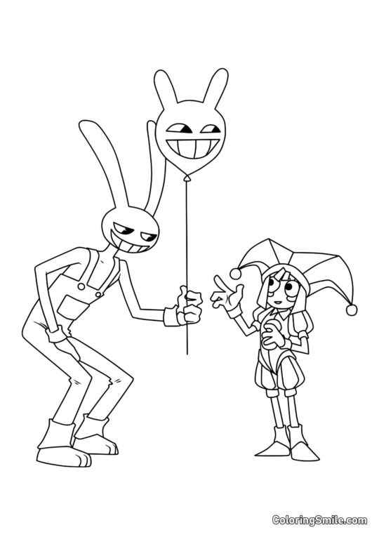 Джекс дарує Помні повітряну кулю - Розмальовка