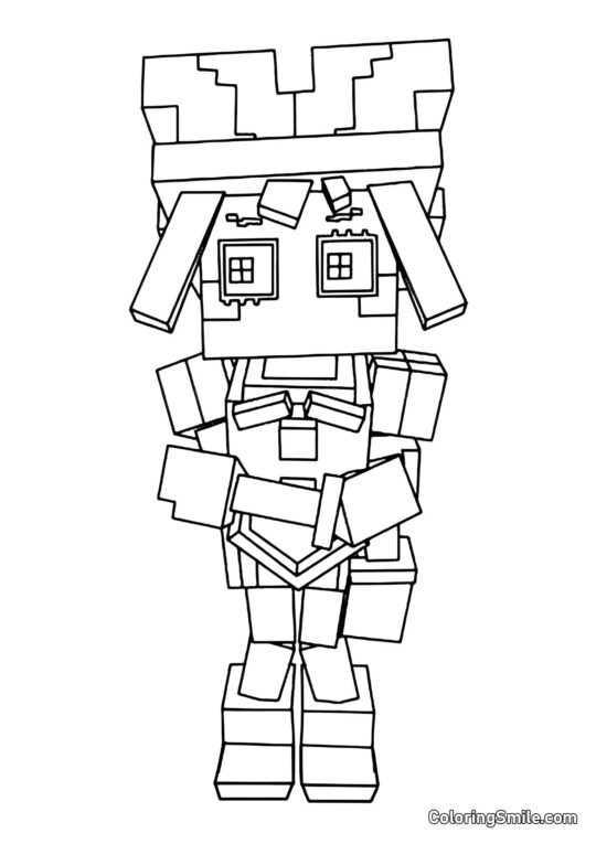 Помні у стилі Майнкрафт - Розмальовка