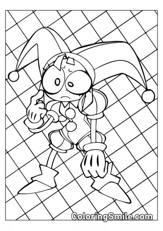 Помні на клітинному фоні - Розмальовка