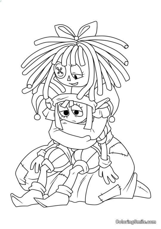 Рагата обіймає Помні - Розмальовка