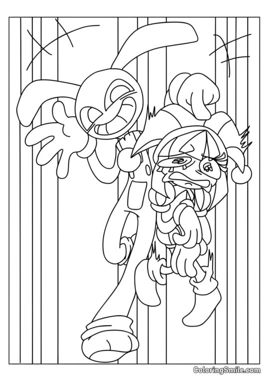 Джекси налякали Помні - Розмальовка