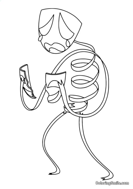 Гангл плаче над маскою для слему - Розмальовка