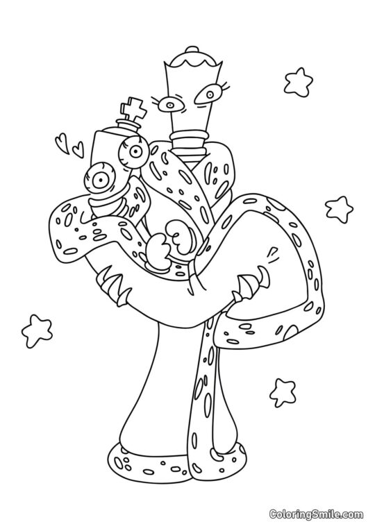 Кораловий на руках Квінера - Розмальовка