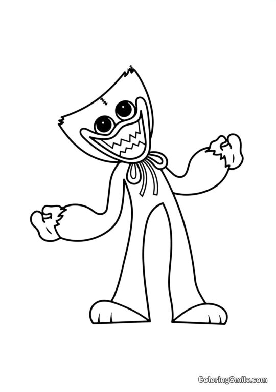 Хаггі Ваггі блакитний величезний монстр - Розмальовка