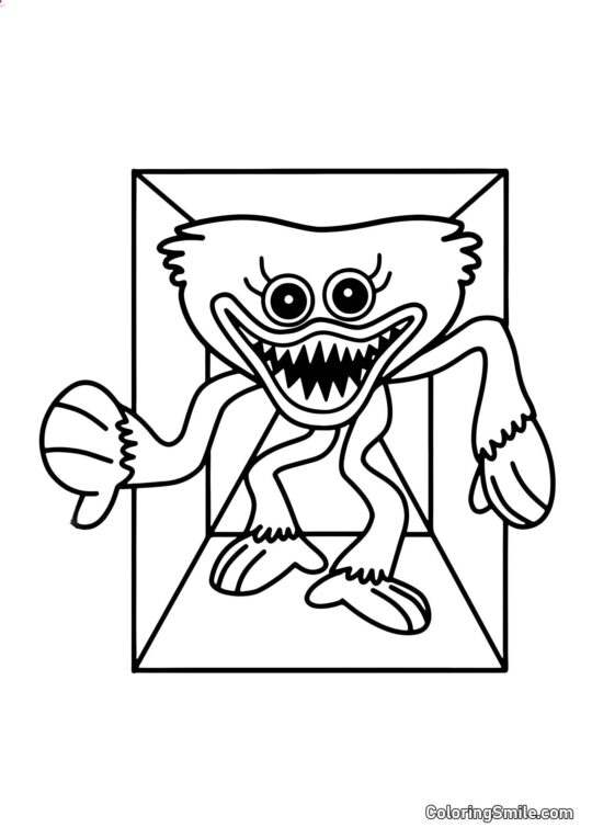 Хаггі Ваггі у вентиляційній шахті - Розмальовка