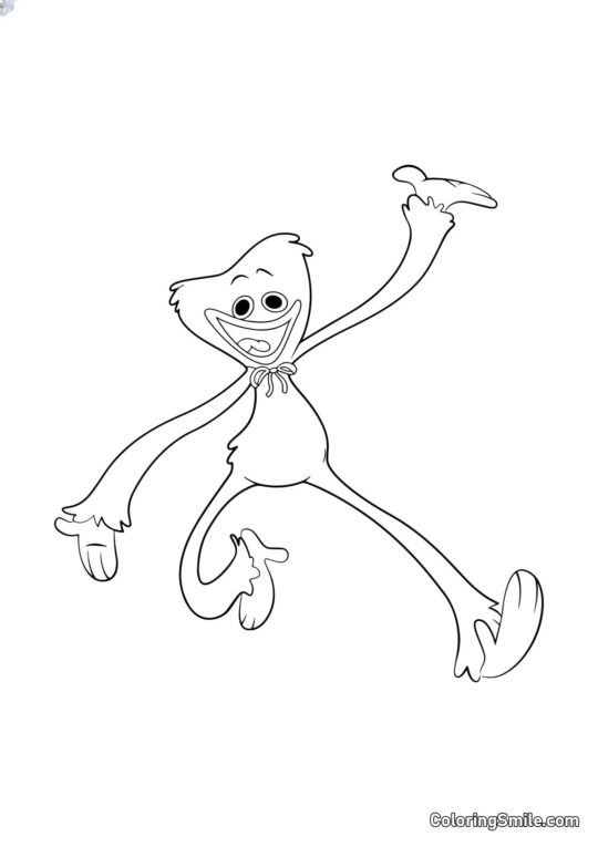 Хаггі Ваггі біжить до - Розмальовка