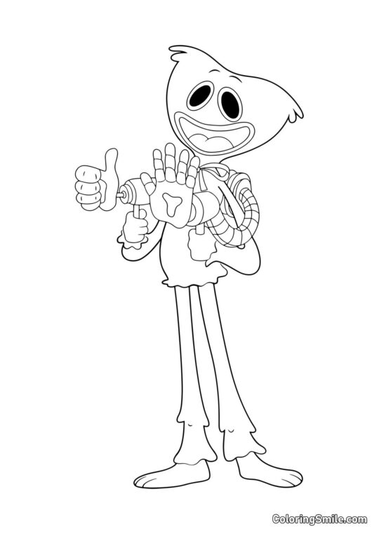 Хаггі Ваггі з руками геймера - Розмальовка