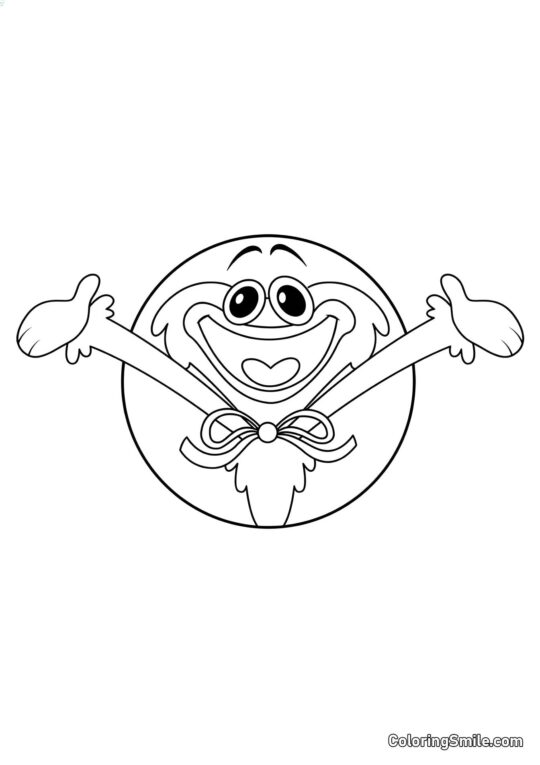 Хаггі Ваггі з розведеними руками - Розмальовка