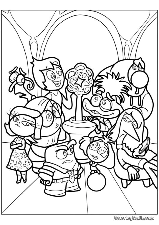 Емоції Райлі поруч із самосвідомістю Емоції Райлі поруч із самосвідомістю - Розмальовка