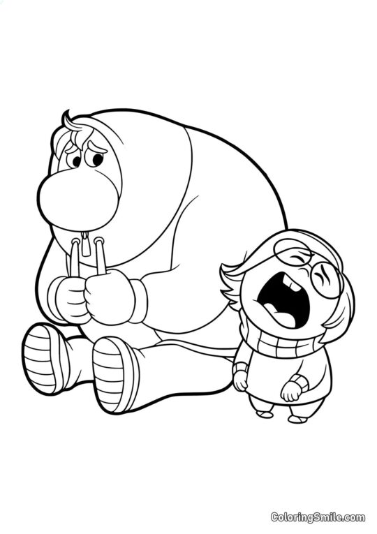 Емоції Сором і Сум Емоції Сором і Сум - Розмальовка