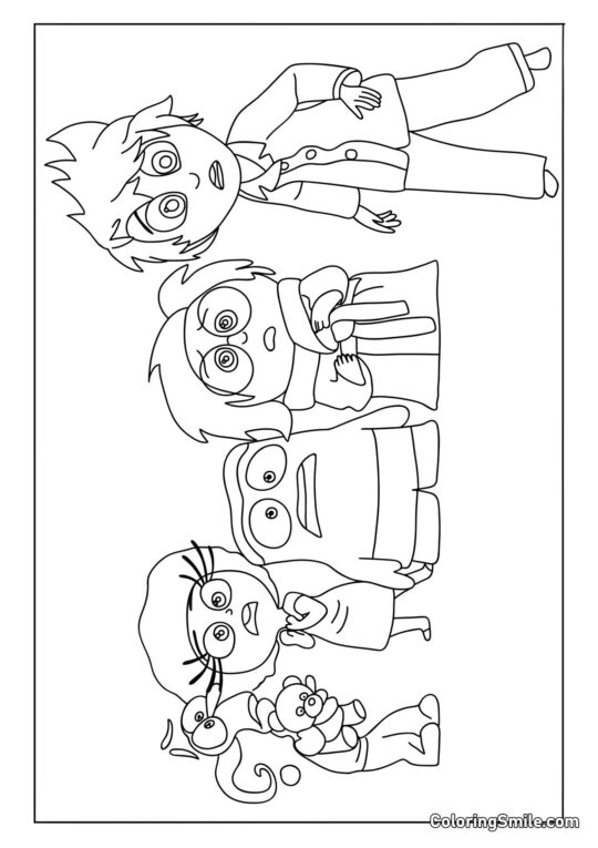 Емоції Райлі прокинулися в тривозі Емоції Райлі прокинулися в тривозі - Розмальовка