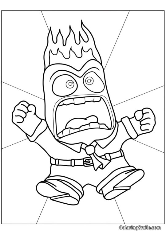 Емоція Гнів у люті Емоція Гнів у люті - Розмальовка