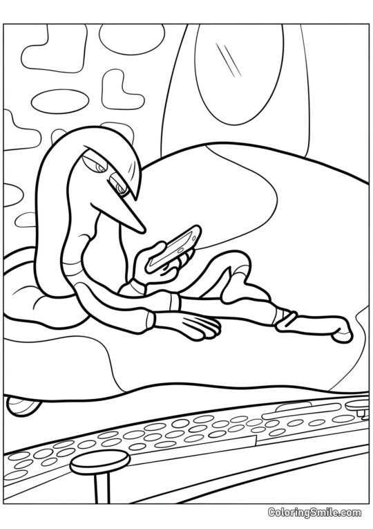 Сум, що лежить на дивані Сум, що лежить на дивані - Розмальовка