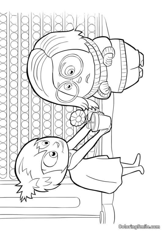 Емоції Радість і Сум Емоції Радість і Сум - Розмальовка