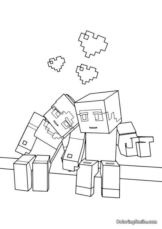 Люблячи Олекса та Стіва - Розмальовка