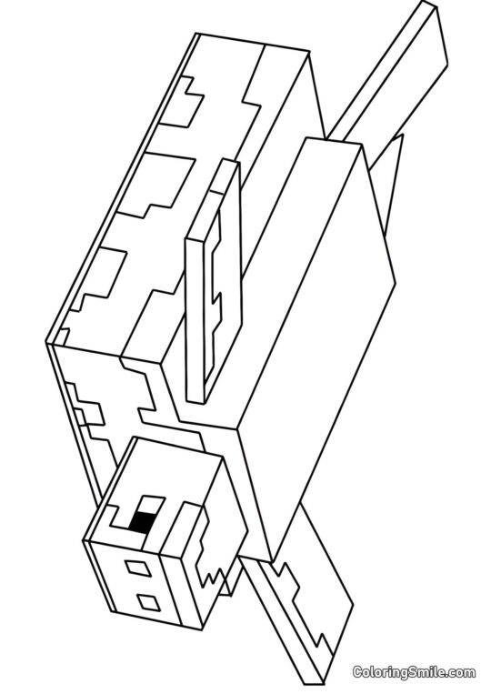 Черепаха Minecraft - Розмальовка