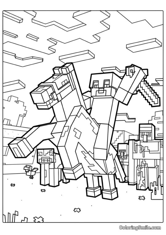 Стіва на коні - Розмальовка