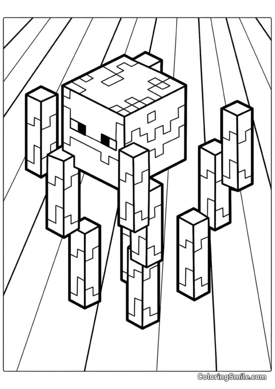 Блейз Minecraft - Розмальовка