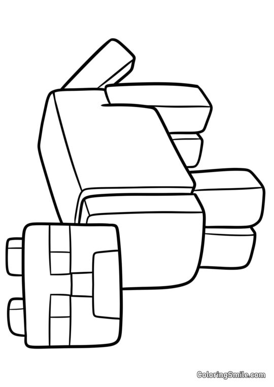 Оцелот Minecraft - Розмальовка