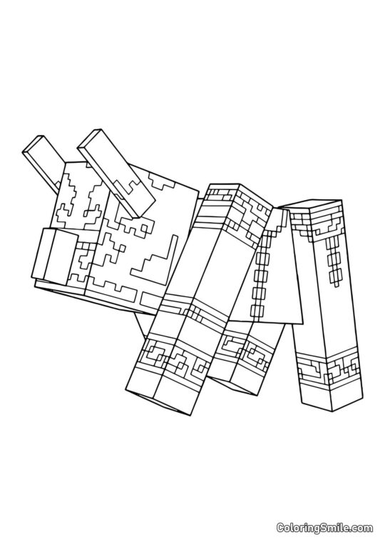Ревенджер Minecraft - Розмальовка
