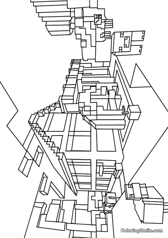 Будинок Minecraft - Розмальовка