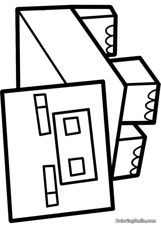 Свинина Minecraft - Розмальовка