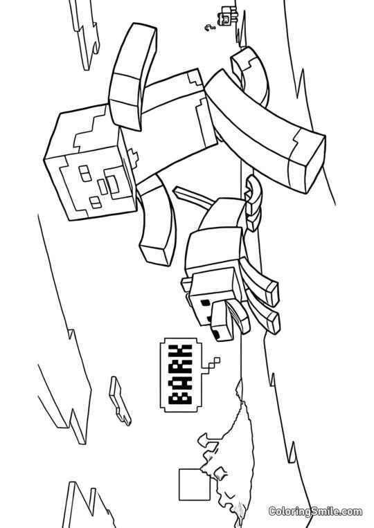 Стіва з собакою - Розмальовка