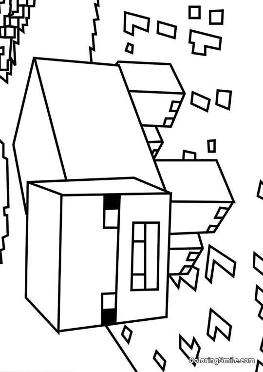 Свинина Minecraft - Розмальовка