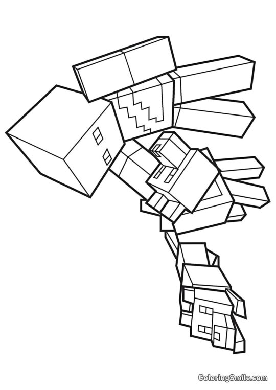 Гравець з вовками - Розмальовка