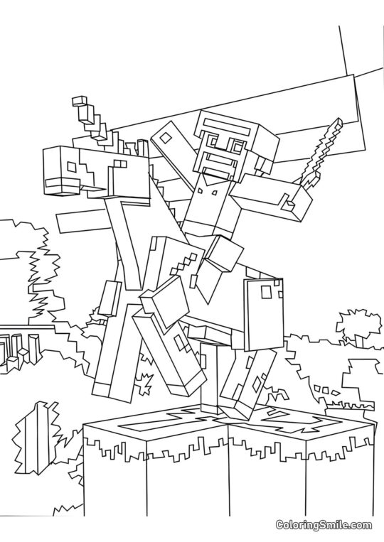 Гравець на єдинорозі - Розмальовка