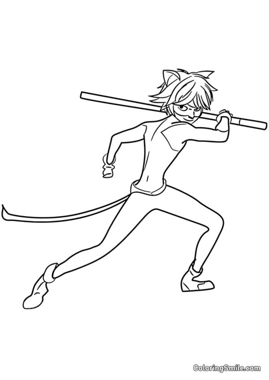 Супер Кіт Адрієн - Розмальовка