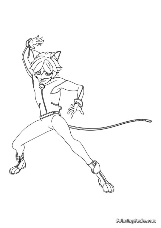 Кіт Нойр використовує Катаклізм - Розмальовка