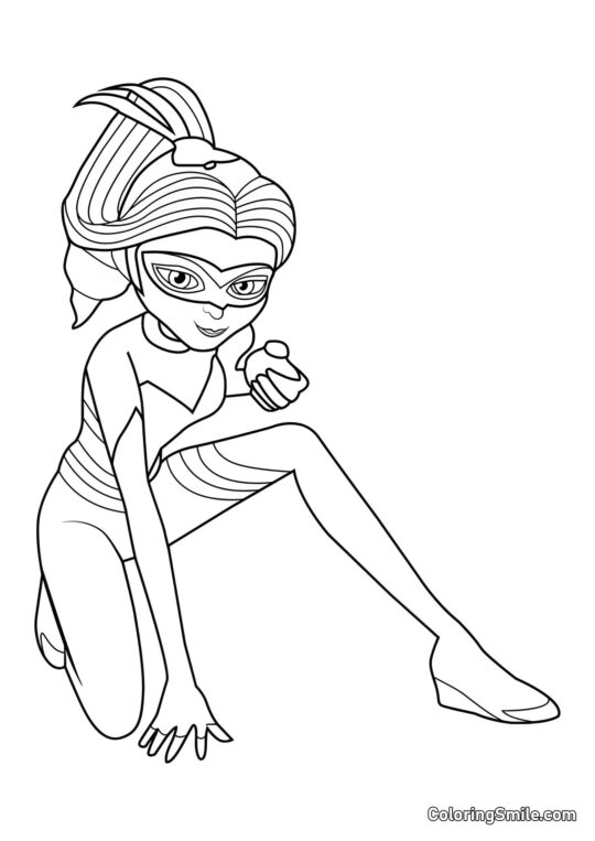 Хлої як Королева Бджола - Розмальовка