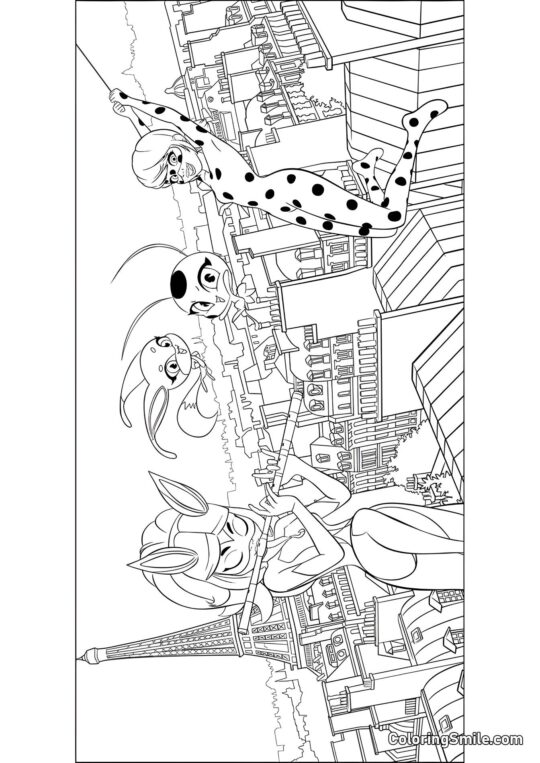 Сонечко та Рена Руж - Розмальовка