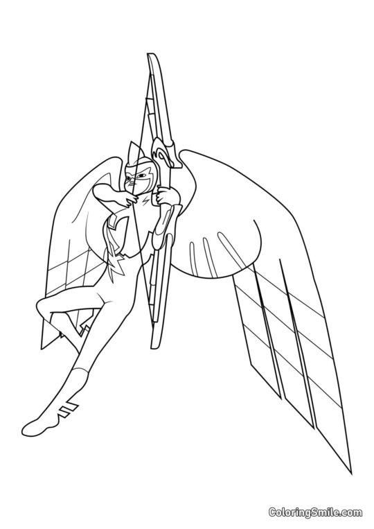 Темний Купідон з Сонечка - Розмальовка