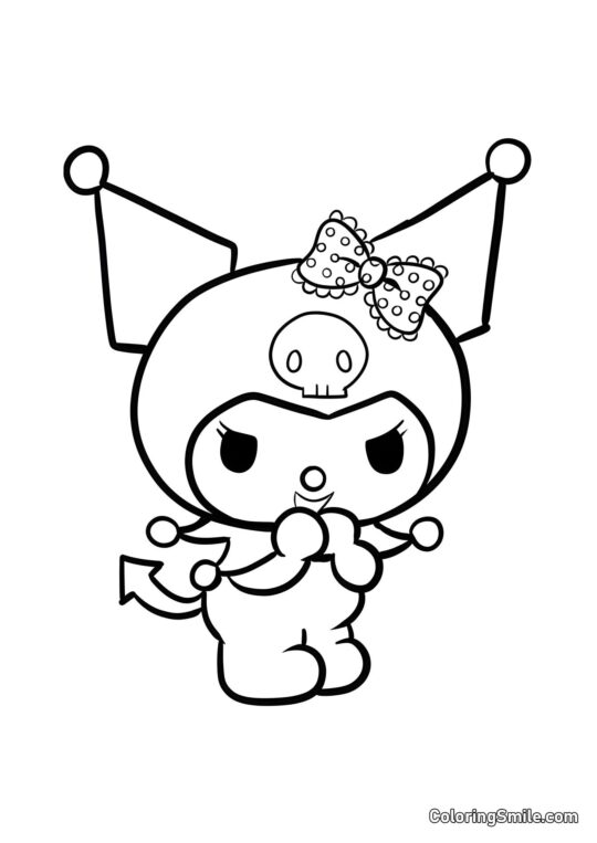 Куромі з бантом - Розмальовка