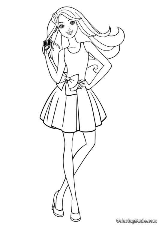 Брендові окуляри Барбі - Розмальовка