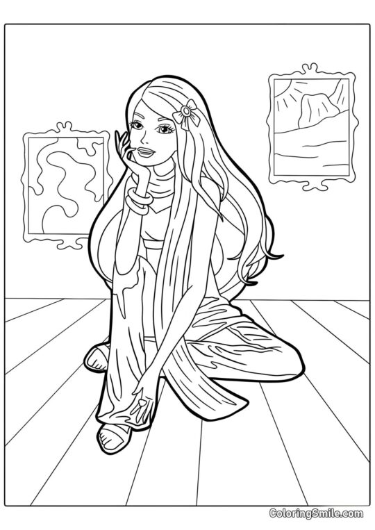 Актриса Барбі - Розмальовка