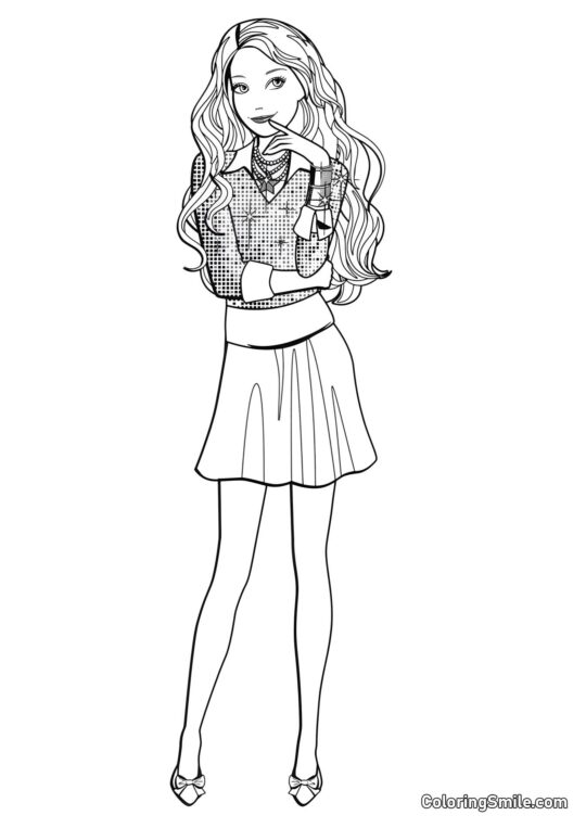 Хитрість перемагає Барбі - Розмальовка