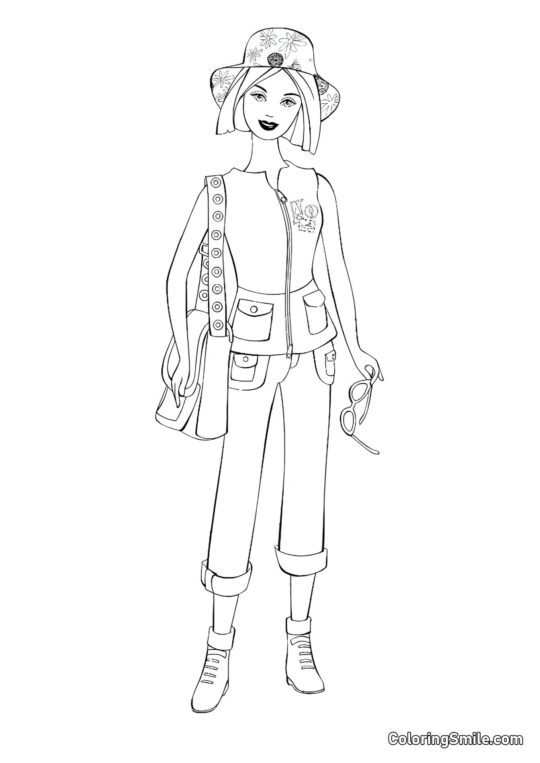 Мандрівниця Барбі - Розмальовка