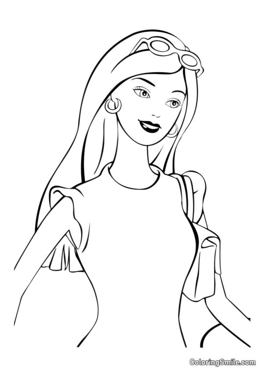 Барбі готується до інтерв’ю - Розмальовка