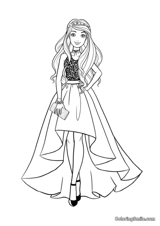 Барбі – королева краси - Розмальовка