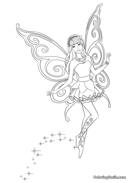 Фея Барбі - Розмальовка
