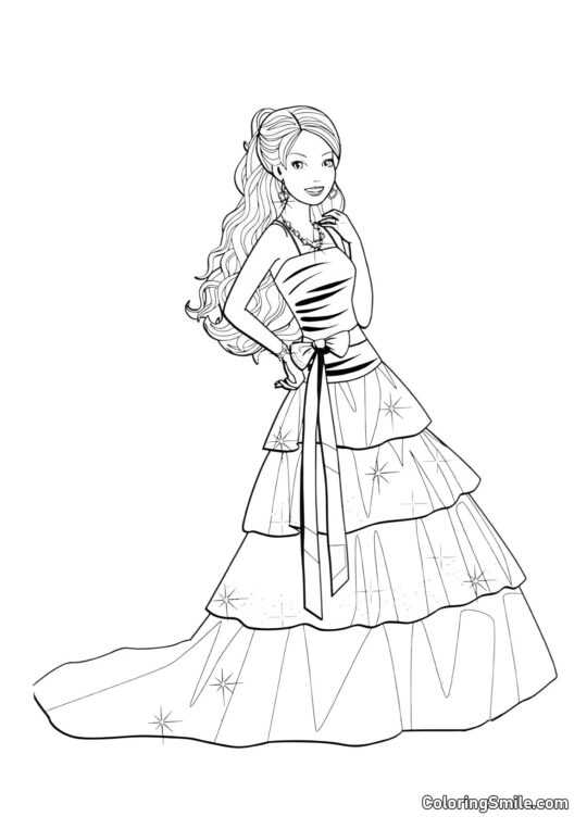 Випускна ніч Барбі - Розмальовка