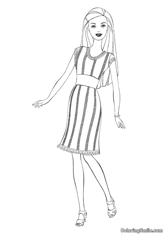 Сувора сукня Барбі - Розмальовка