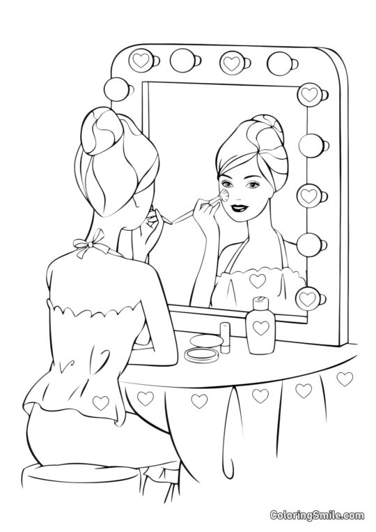 Чарівний стіл Барбі - Розмальовка