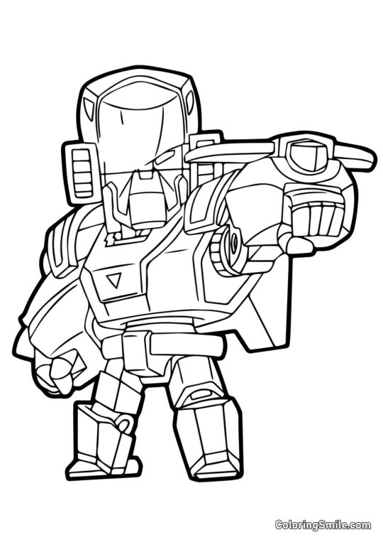 Меха Бо Бравл Старс - Розмальовка