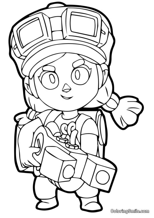 Джессі Бравл Старс - Розмальовка